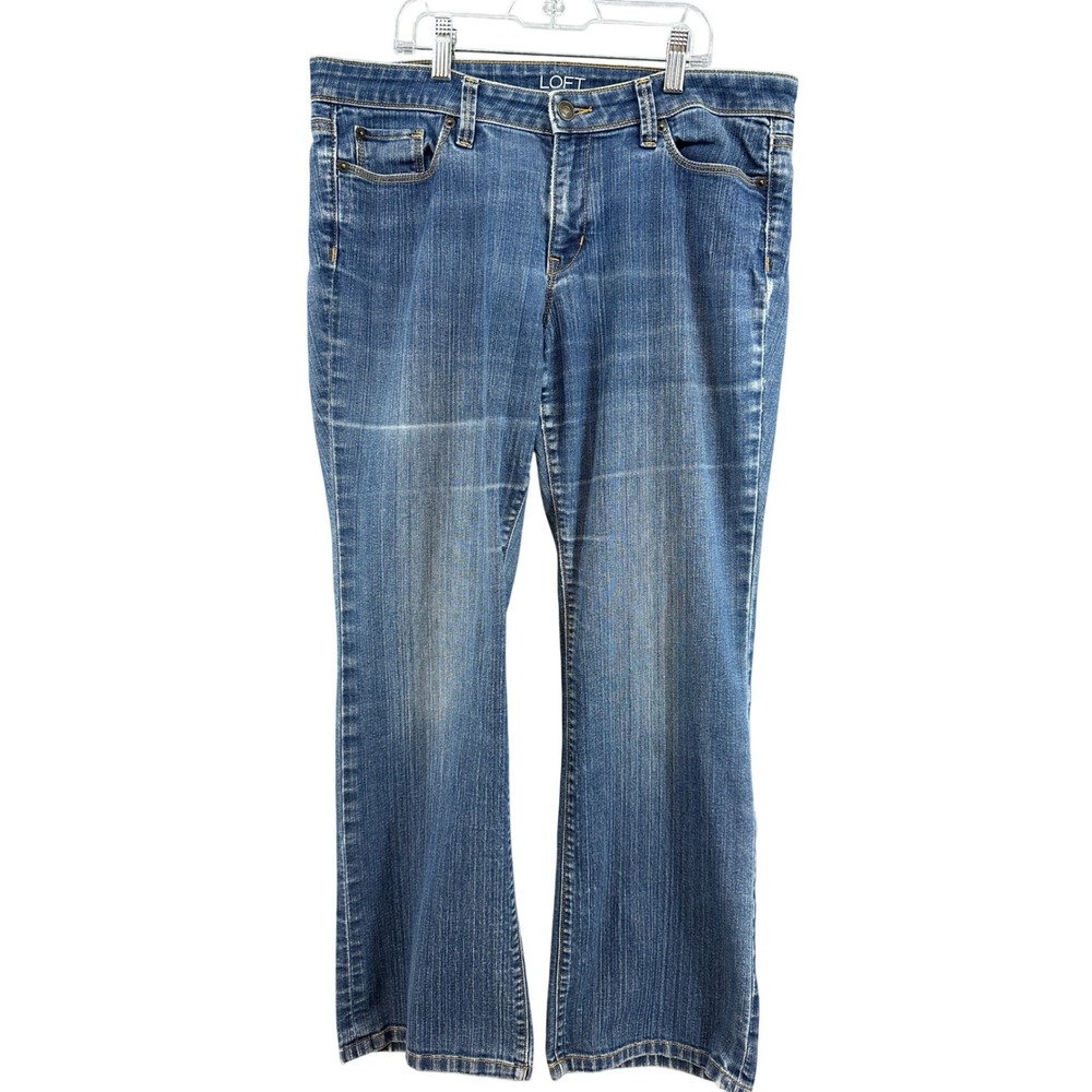 Loft Original Bootcut Jeans 12P Medium Wash Blue Denim Mid Rise Stretch